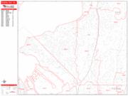 Federal Way <br /> Wall Map <br /> Zip Code <br /> Red Line Style 2025 Map