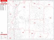 Kent <br /> Wall Map <br /> Zip Code <br /> Red Line Style 2025 Map