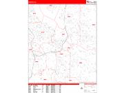 Renton <br /> Wall Map <br /> Zip Code <br /> Red Line Style 2025 Map