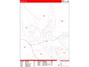 Richland <br /> Wall Map <br /> Zip Code <br /> Red Line Style 2025 Map