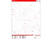 Sammamish <br /> Wall Map <br /> Zip Code <br /> Red Line Style 2025 Map