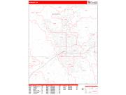 Spokane <br /> Wall Map <br /> Zip Code <br /> Red Line Style 2025 Map
