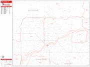 Appleton <br /> Wall Map <br /> Zip Code <br /> Red Line Style 2025 Map
