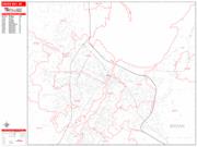 Green Bay <br /> Wall Map <br /> Zip Code <br /> Red Line Style 2025 Map