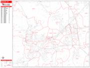 Madison <br /> Wall Map <br /> Zip Code <br /> Red Line Style 2025 Map