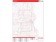 Milwaukee <br /> Wall Map <br /> Zip Code <br /> Red Line Style 2025 Map
