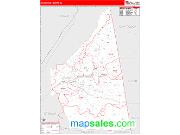 Cherokee County, AL <br /> Wall Map <br /> Zip Code <br /> Red Line Style 2025 Map