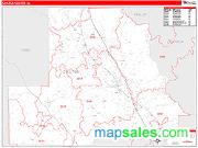 Chilton County, AL <br /> Wall Map <br /> Zip Code <br /> Red Line Style 2025 Map
