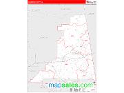 Cleburne County, AL <br /> Wall Map <br /> Zip Code <br /> Red Line Style 2025 Map