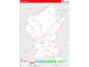 Greene County, AL <br /> Wall Map <br /> Zip Code <br /> Red Line Style 2025 Map