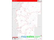Hale County, AL <br /> Wall Map <br /> Zip Code <br /> Red Line Style 2025 Map