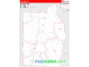 Henry County, AL <br /> Wall Map <br /> Zip Code <br /> Red Line Style 2025 Map