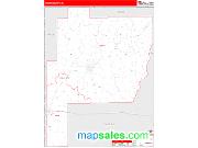 Perry County, AL <br /> Wall Map <br /> Zip Code <br /> Red Line Style 2025 Map