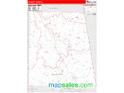 Randolph County, AL <br /> Wall Map <br /> Zip Code <br /> Red Line Style 2025 Map