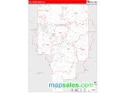 Tallapoosa County, AL <br /> Wall Map <br /> Zip Code <br /> Red Line Style 2025 Map