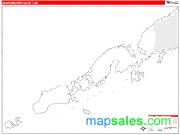 Aleutians East County, AK <br /> Wall Map <br /> Zip Code <br /> Red Line Style 2025 Map