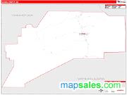 Denali County, AK <br /> Wall Map <br /> Zip Code <br /> Red Line Style 2025 Map
