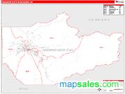 Fairbanks North Star County, AK <br /> Wall Map <br /> Zip Code <br /> Red Line Style 2025 Map