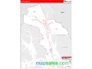 Haines County, AK <br /> Wall Map <br /> Zip Code <br /> Red Line Style 2025 Map