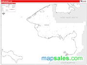 Nome County, AK <br /> Wall Map <br /> Zip Code <br /> Red Line Style 2025 Map