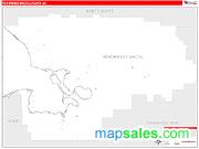 Northwest Arctic County, AK <br /> Wall Map <br /> Zip Code <br /> Red Line Style 2025 Map