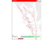 Sitka County, AK <br /> Wall Map <br /> Zip Code <br /> Red Line Style 2025 Map