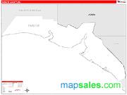 Yakutat County, AK <br /> Wall Map <br /> Zip Code <br /> Red Line Style 2025 Map