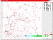Cochise County, AZ <br /> Wall Map <br /> Zip Code <br /> Red Line Style 2025 Map