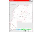 La Paz County, AZ <br /> Wall Map <br /> Zip Code <br /> Red Line Style 2025 Map
