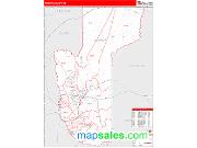 Mohave County, AZ <br /> Wall Map <br /> Zip Code <br /> Red Line Style 2025 Map