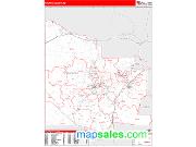 Yavapai County, AZ <br /> Wall Map <br /> Zip Code <br /> Red Line Style 2025 Map