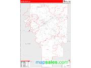 Baxter County, AR <br /> Wall Map <br /> Zip Code <br /> Red Line Style 2025 Map