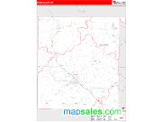 Boone County, AR <br /> Wall Map <br /> Zip Code <br /> Red Line Style 2025 Map
