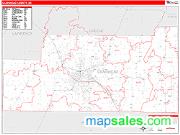 Craighead County, AR <br /> Wall Map <br /> Zip Code <br /> Red Line Style 2025 Map