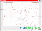Cross County, AR <br /> Wall Map <br /> Zip Code <br /> Red Line Style 2025 Map