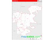 Desha County, AR <br /> Wall Map <br /> Zip Code <br /> Red Line Style 2025 Map
