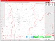 Drew County, AR <br /> Wall Map <br /> Zip Code <br /> Red Line Style 2025 Map