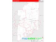 Franklin County, AR <br /> Wall Map <br /> Zip Code <br /> Red Line Style 2025 Map