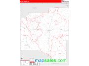 Grant County, AR <br /> Wall Map <br /> Zip Code <br /> Red Line Style 2025 Map