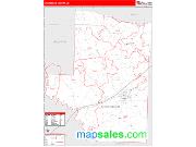 Hempstead County, AR <br /> Wall Map <br /> Zip Code <br /> Red Line Style 2025 Map