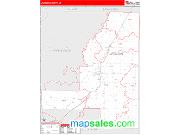 Jackson County, AR <br /> Wall Map <br /> Zip Code <br /> Red Line Style 2025 Map