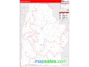 Madison County, AR <br /> Wall Map <br /> Zip Code <br /> Red Line Style 2025 Map