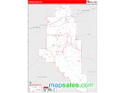 Monroe County, AR <br /> Wall Map <br /> Zip Code <br /> Red Line Style 2025 Map