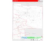 Polk County, AR <br /> Wall Map <br /> Zip Code <br /> Red Line Style 2025 Map