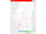 Pope County, AR <br /> Wall Map <br /> Zip Code <br /> Red Line Style 2025 Map