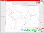Searcy County, AR <br /> Wall Map <br /> Zip Code <br /> Red Line Style 2025 Map