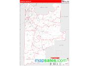 Sebastian County, AR <br /> Wall Map <br /> Zip Code <br /> Red Line Style 2025 Map