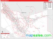 Alameda County, CA <br /> Wall Map <br /> Zip Code <br /> Red Line Style 2025 Map
