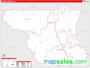 Colusa County, CA <br /> Wall Map <br /> Zip Code <br /> Red Line Style 2025 Map