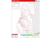 Humboldt County, CA <br /> Wall Map <br /> Zip Code <br /> Red Line Style 2025 Map